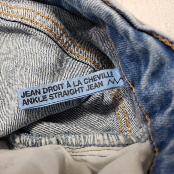 Garage Jeans Size 9 W32"xL32" Destroyed Jeans Distressed Torn Ripped Jeans Crop - Picture 8 of 9